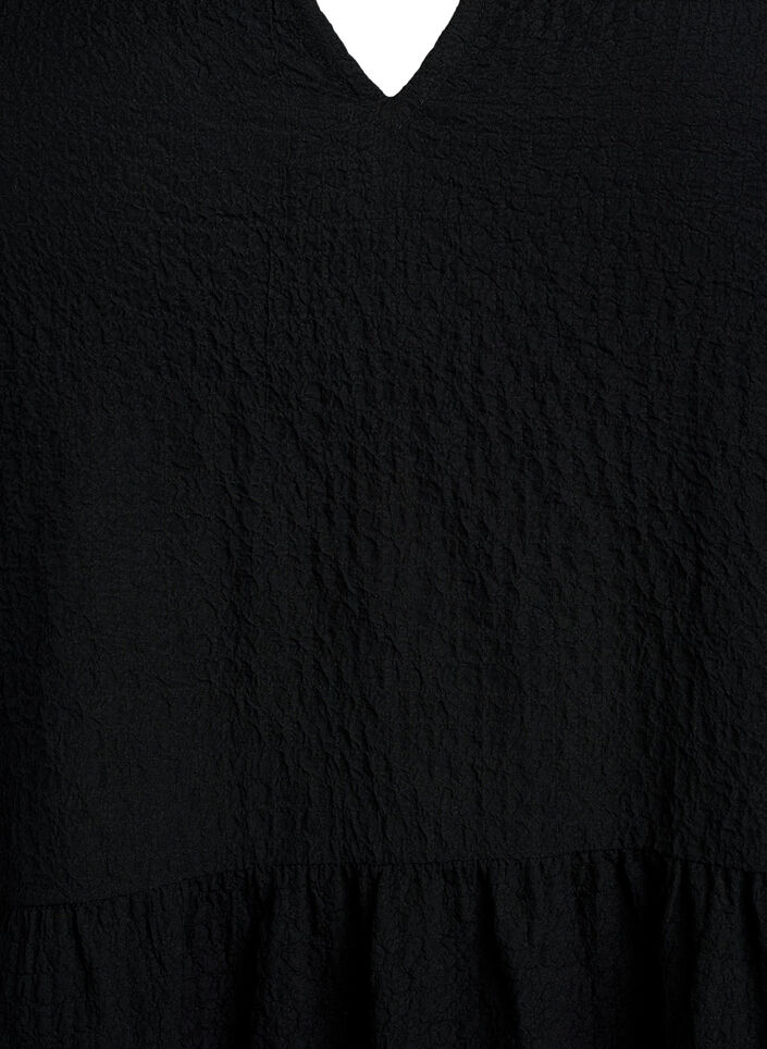 Kort a-linjeformad kl&auml;nning, Svart, Packshot image number 2