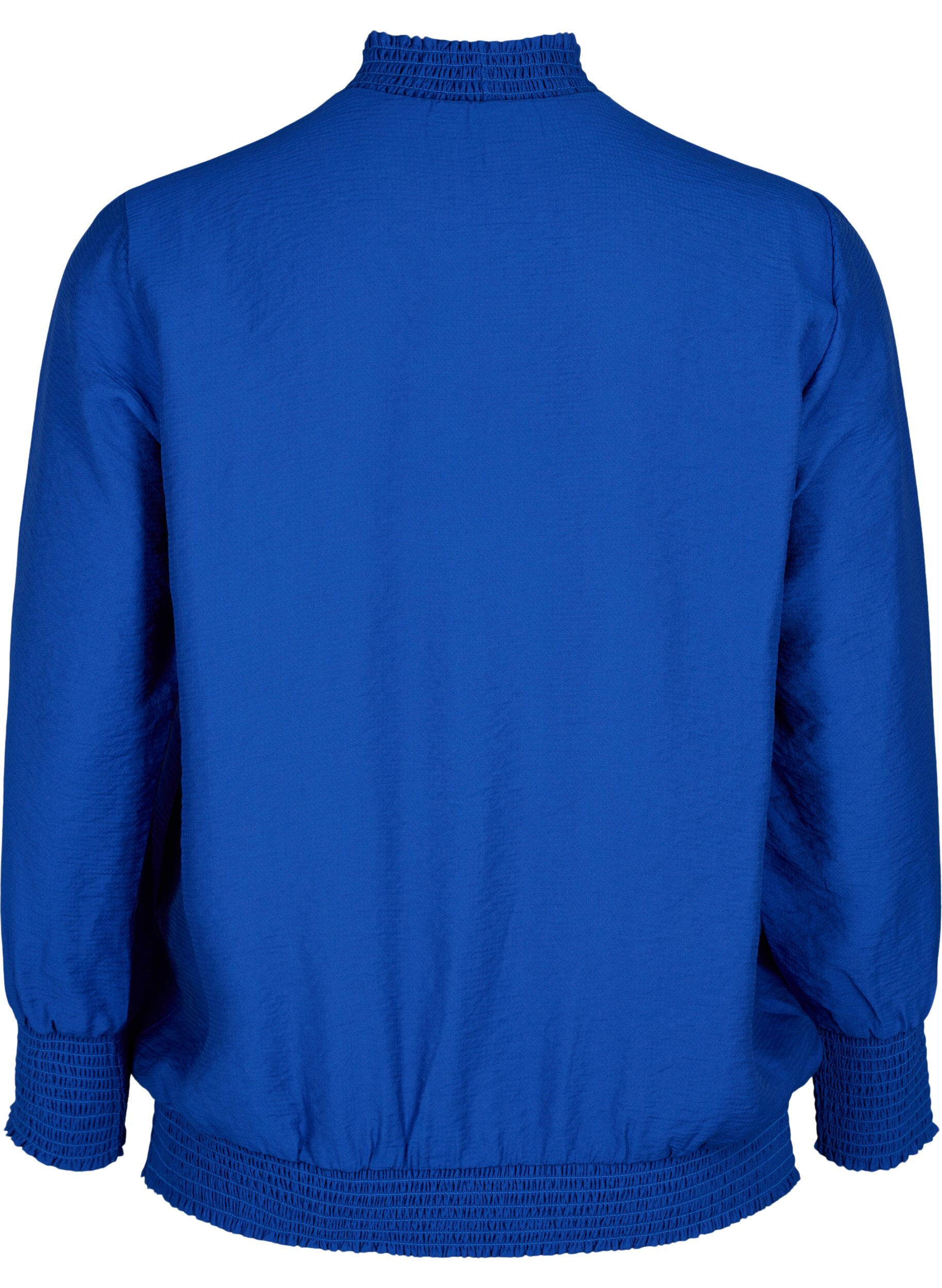 Zizzi Viskosblus med smock, Surf the web, Packshot image number 1