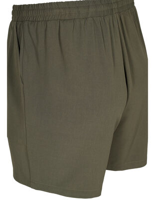 Shorts med lös passform och fickor, Dark Olive, Packshot image number 3
