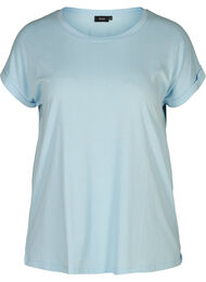 T-shirt i bomullsmix, Dream Blue Mel.