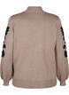 Stickad blus med broderi, Desert Taupe Comb, Packshot image number 1