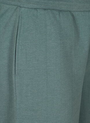 Sweatshorts med dragsko och fickor, Sea Pine Mel, Packshot image number 3
