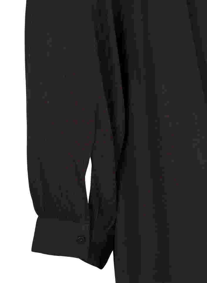 Viskostunika med 3/4 ärmar, Black, Packshot image number 3