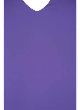 V-ringad blus med 3/4-ärmar, Ultra Violet, Packshot image number 2