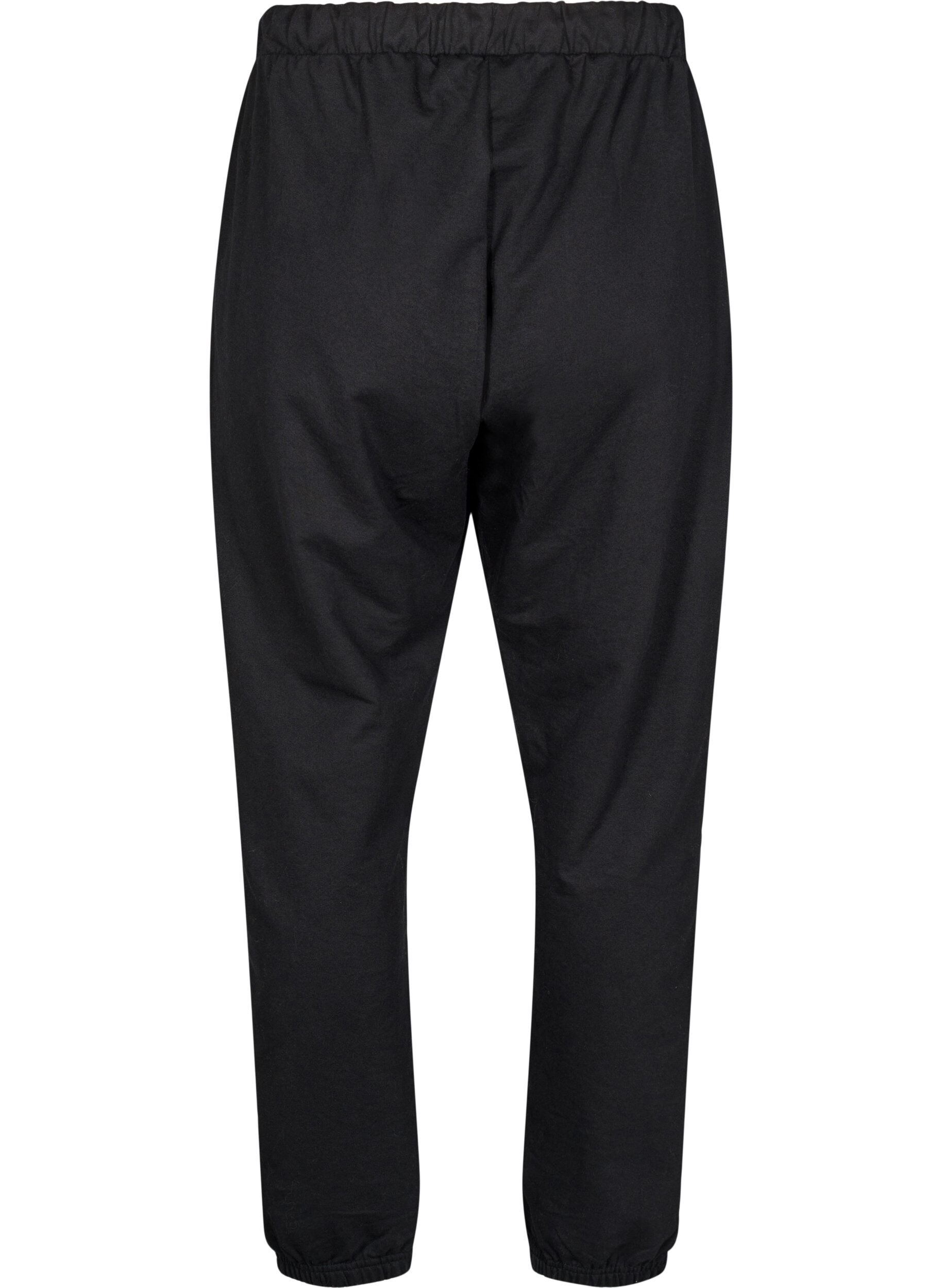 ZizziMjukisbyxor med fickor, Svart, Packshot image number 1