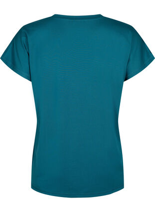 Tränings t-shirt med v-ringning och lös passform, Deep Teal, Packshot image number 1