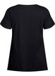 T-shirt med rund hals och A-linjeform, Svart, Packshot image number 1