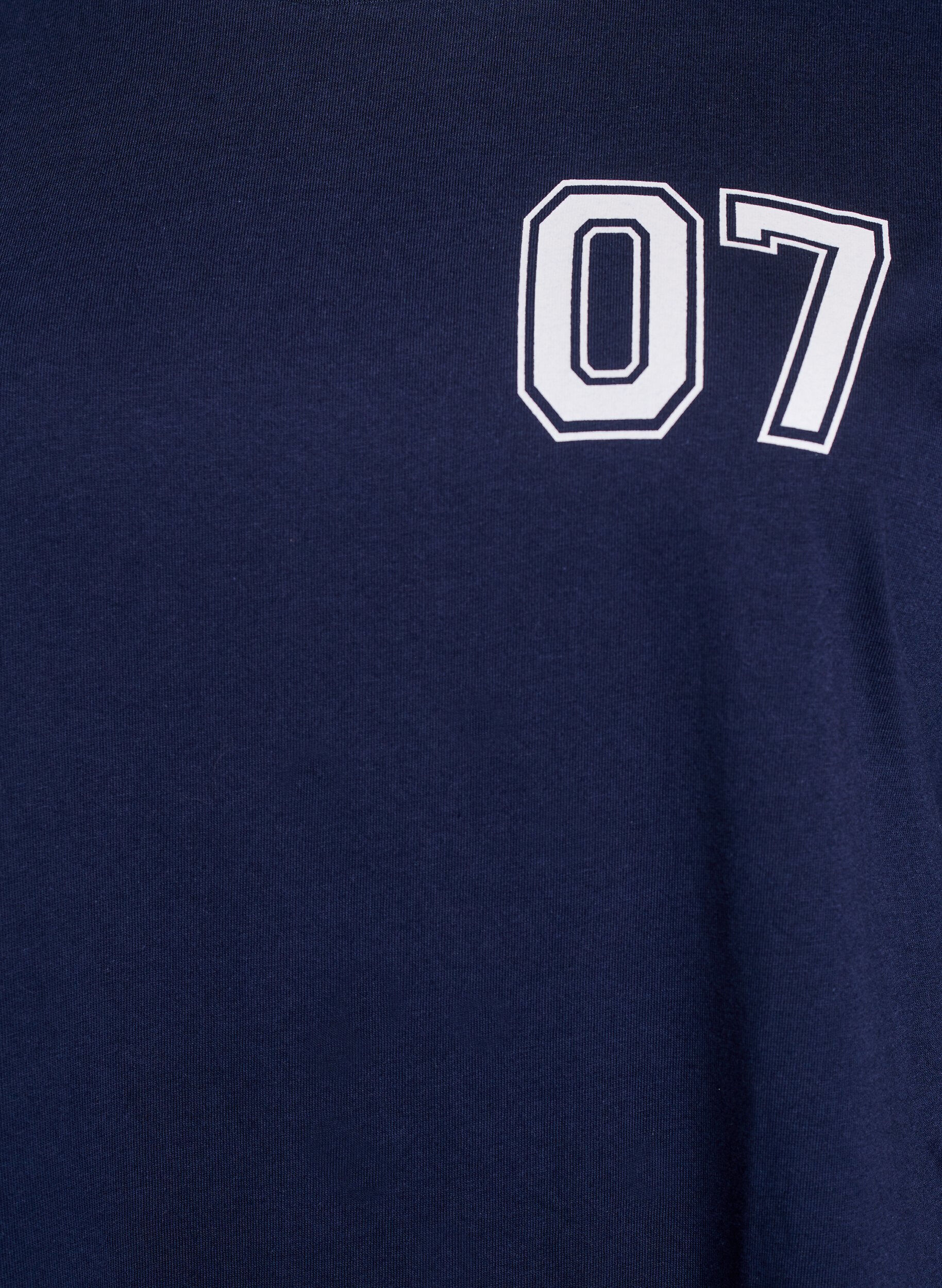 Zizzi Kort t-shirtkl&auml;nning med sportiga detaljer, Bl&aring;, Packshot image number 2