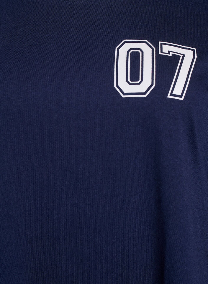 Kort t-shirtkl&auml;nning med sportiga detaljer, Bl&aring;, Packshot image number 2