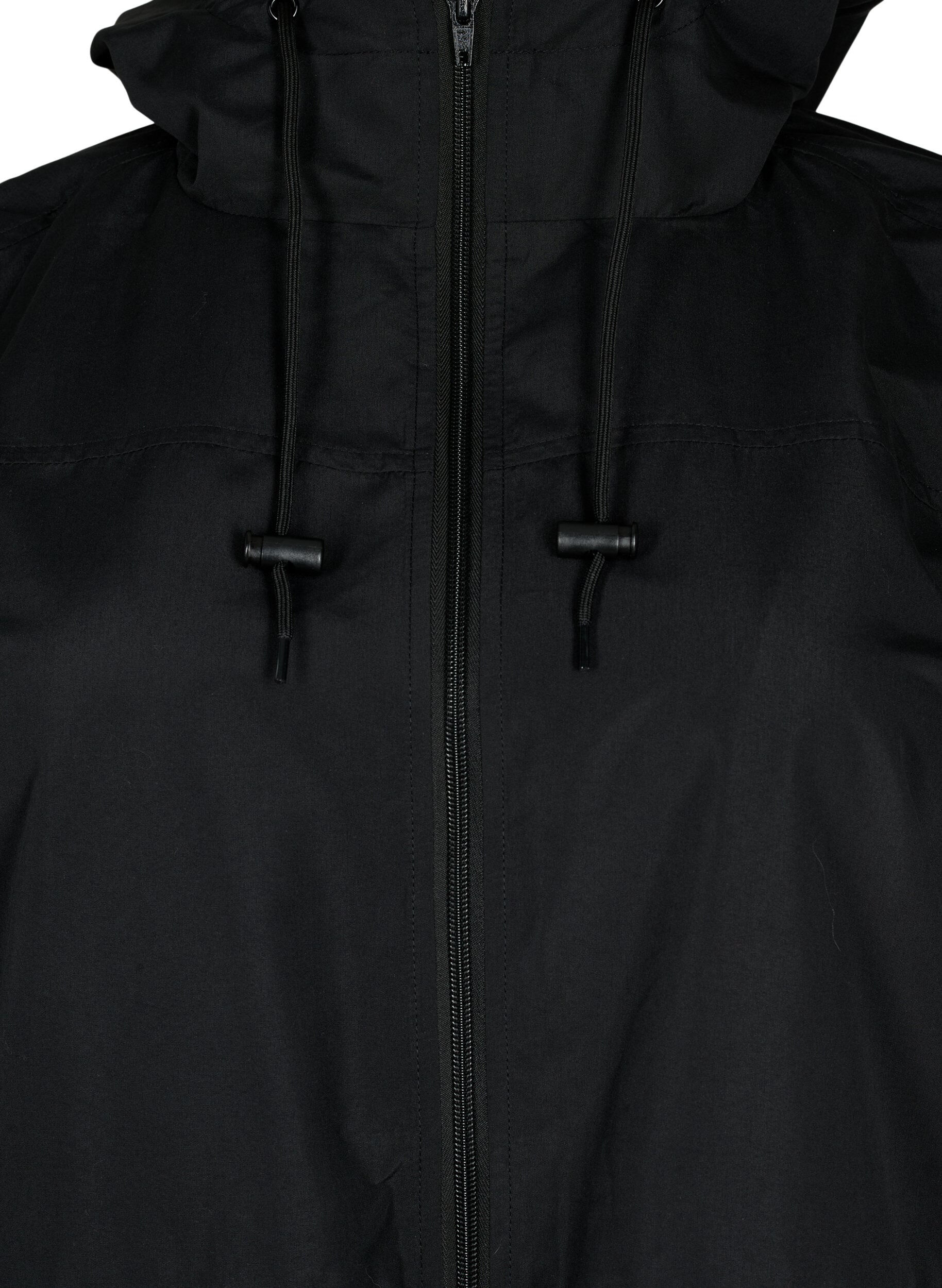 Zizzi FLASH - Vattenavvisande parka med huva, Black, Packshot image number 2