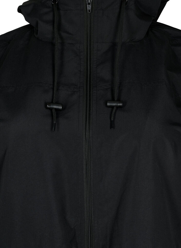 FLASH - Vattenavvisande parka med huva, Black, Packshot image number 2