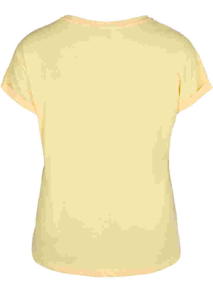 Kortärmad t-shirt i bomullsmix, Popcorn, Packshot image number 1
