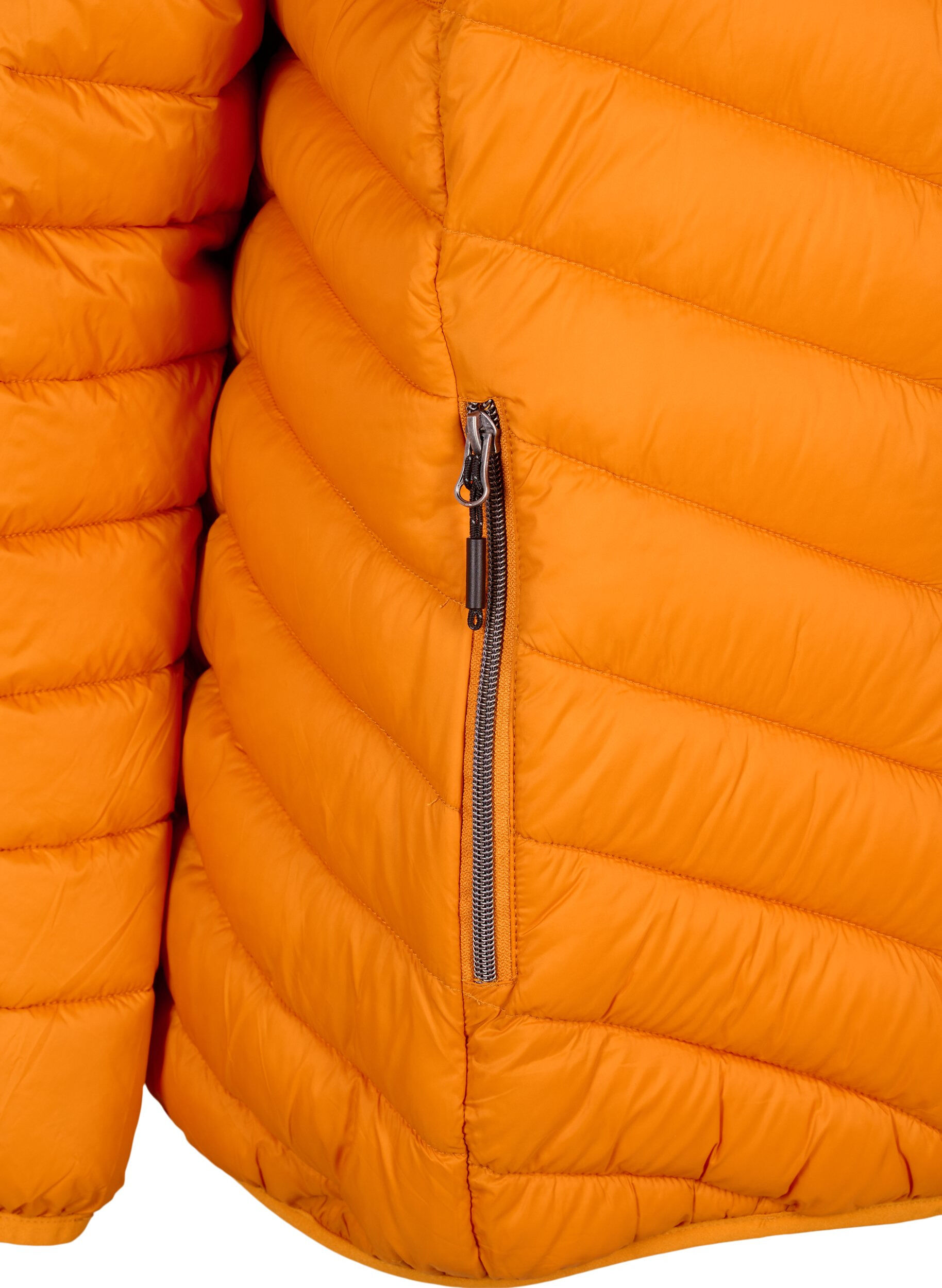 ZizziL&auml;ttviktsjacka med huva, Orange, Packshot image number 3