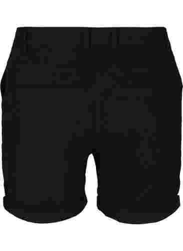 Shorts i bomull med fickor, Black, Packshot image number 1