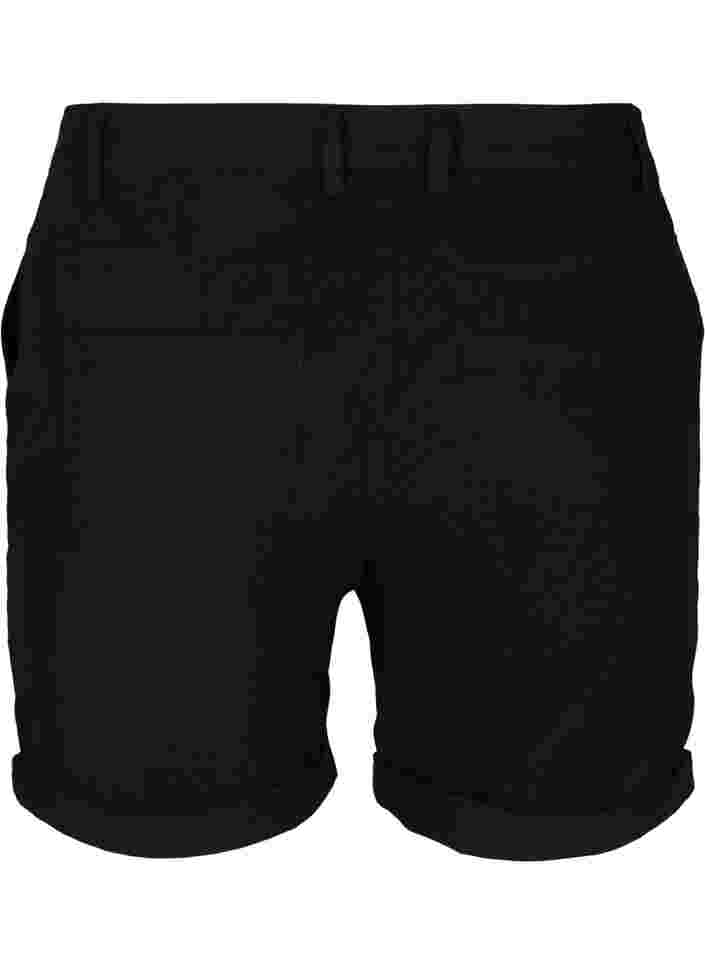 Shorts i bomull med fickor, Black, Packshot image number 1