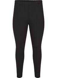 Leggings i bomull med foder, Svart