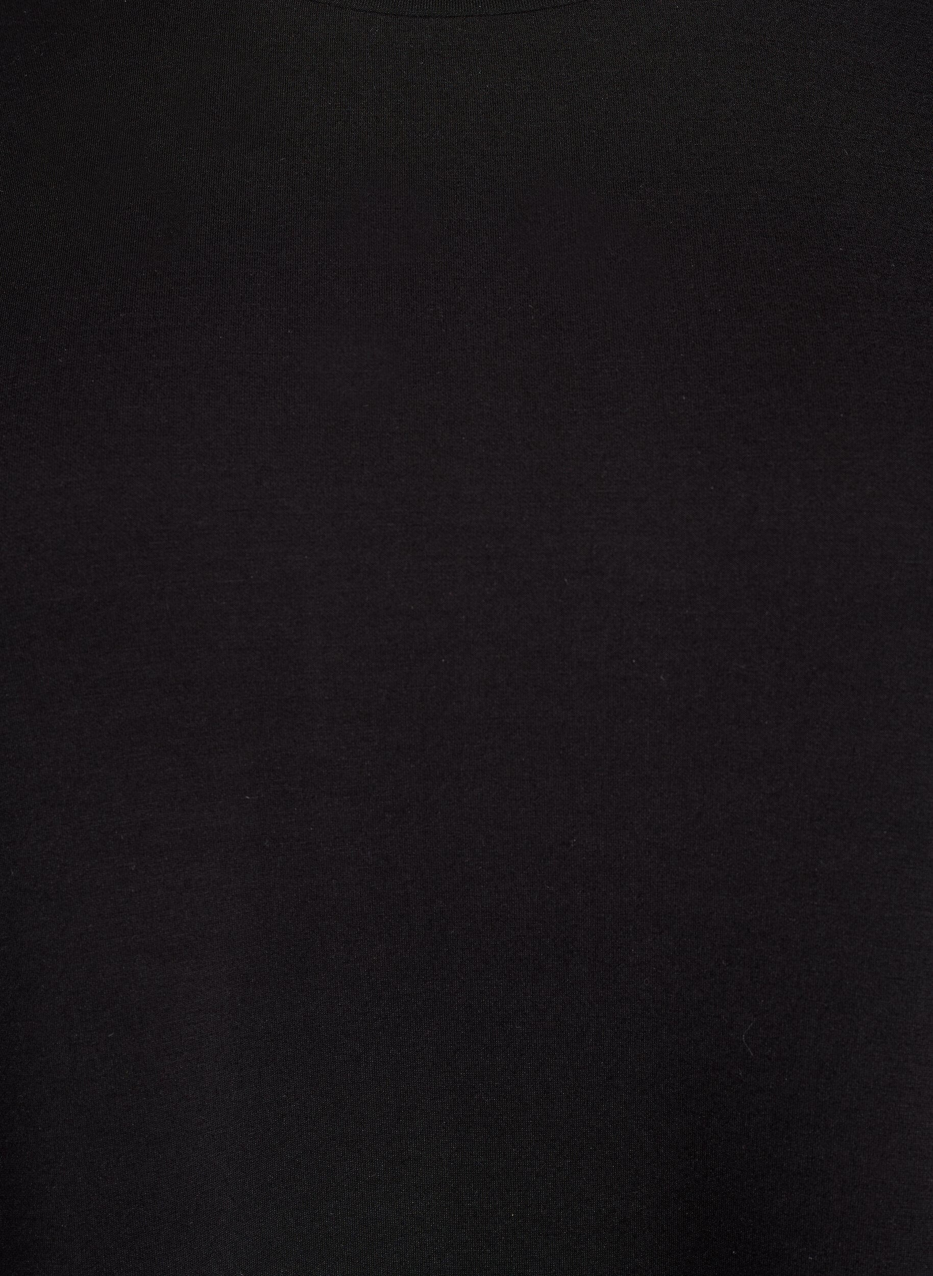 Zizzi Blus i jersey med rund hals, Svart, Packshot image number 2