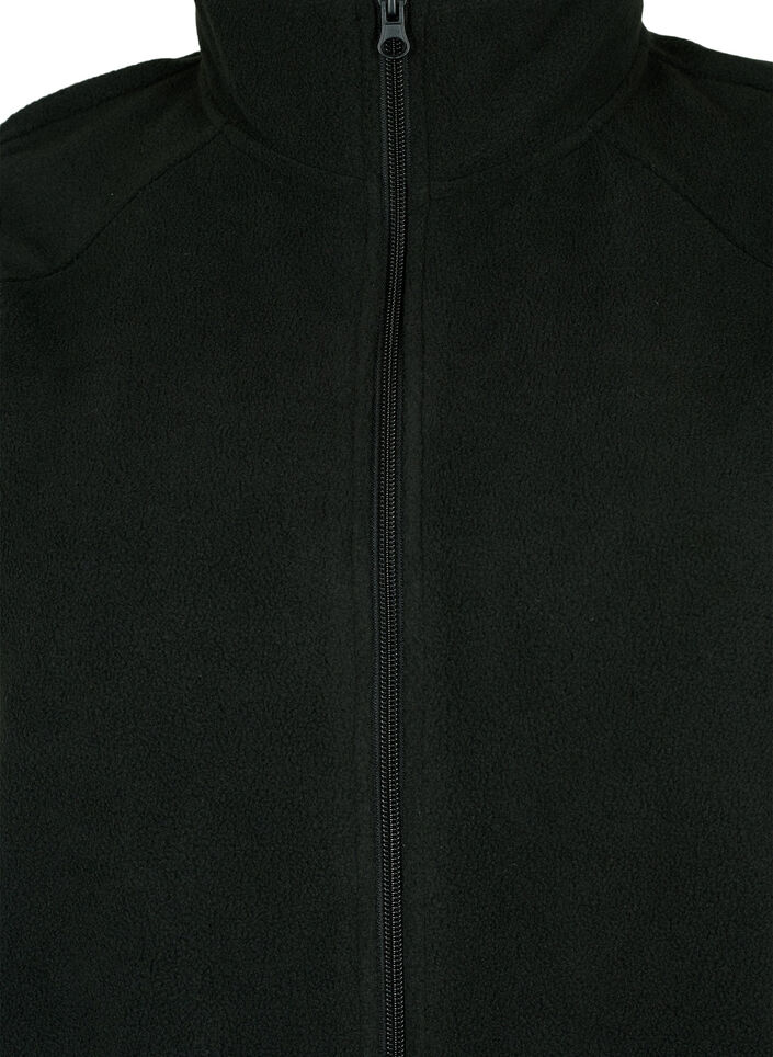 Fleecev&auml;st med fickor, Svart, Packshot image number 2