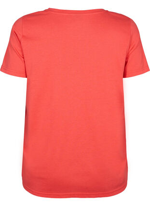 Kortärmad t-shirt med v-hals, Cayenne, Packshot image number 1
