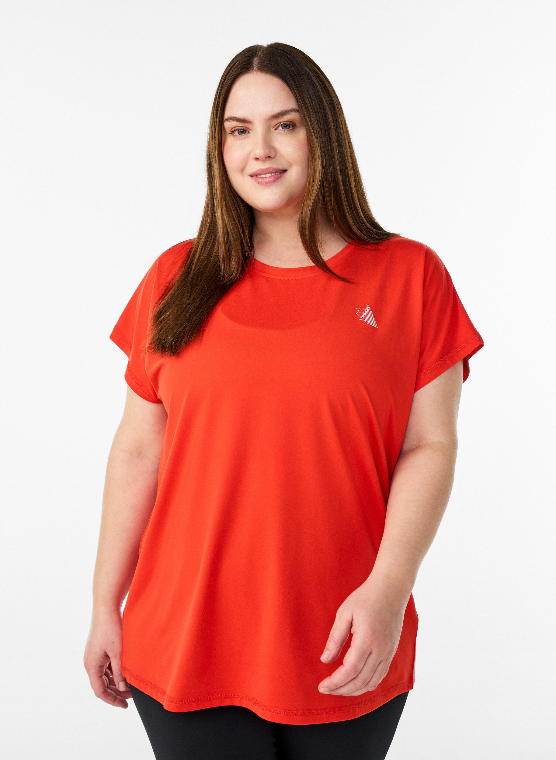 ZizziEnf&auml;rgad tr&auml;nings-T-shirt, Orange, Model image number 0