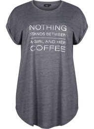 Kort&auml;rmat nattlinne med texttryck, 