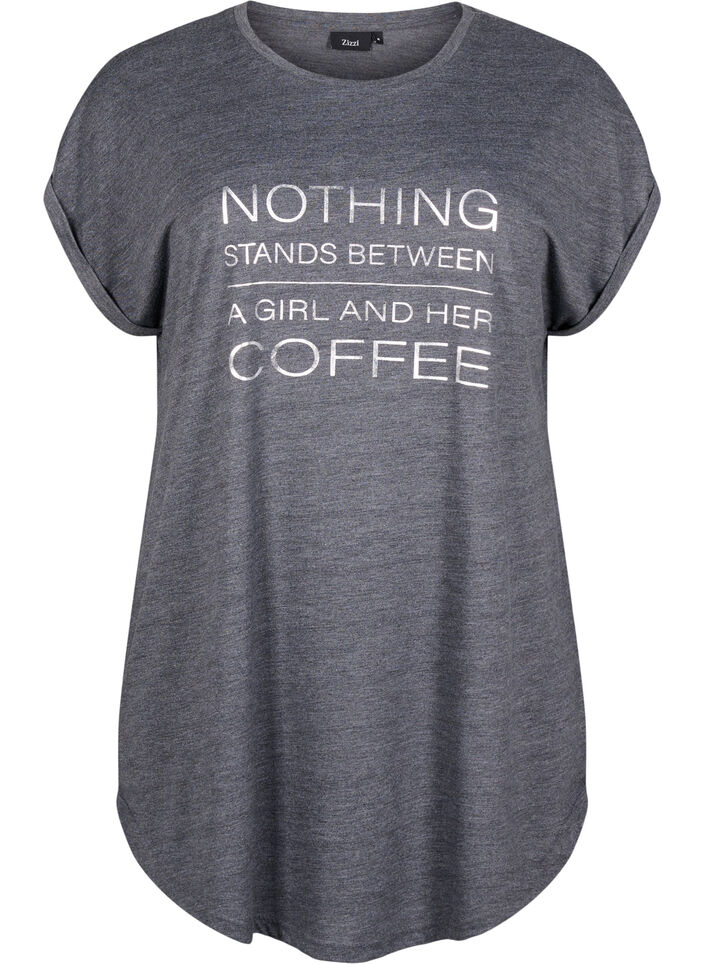 Kort&auml;rmat nattlinne med texttryck, , Packshot image number 0