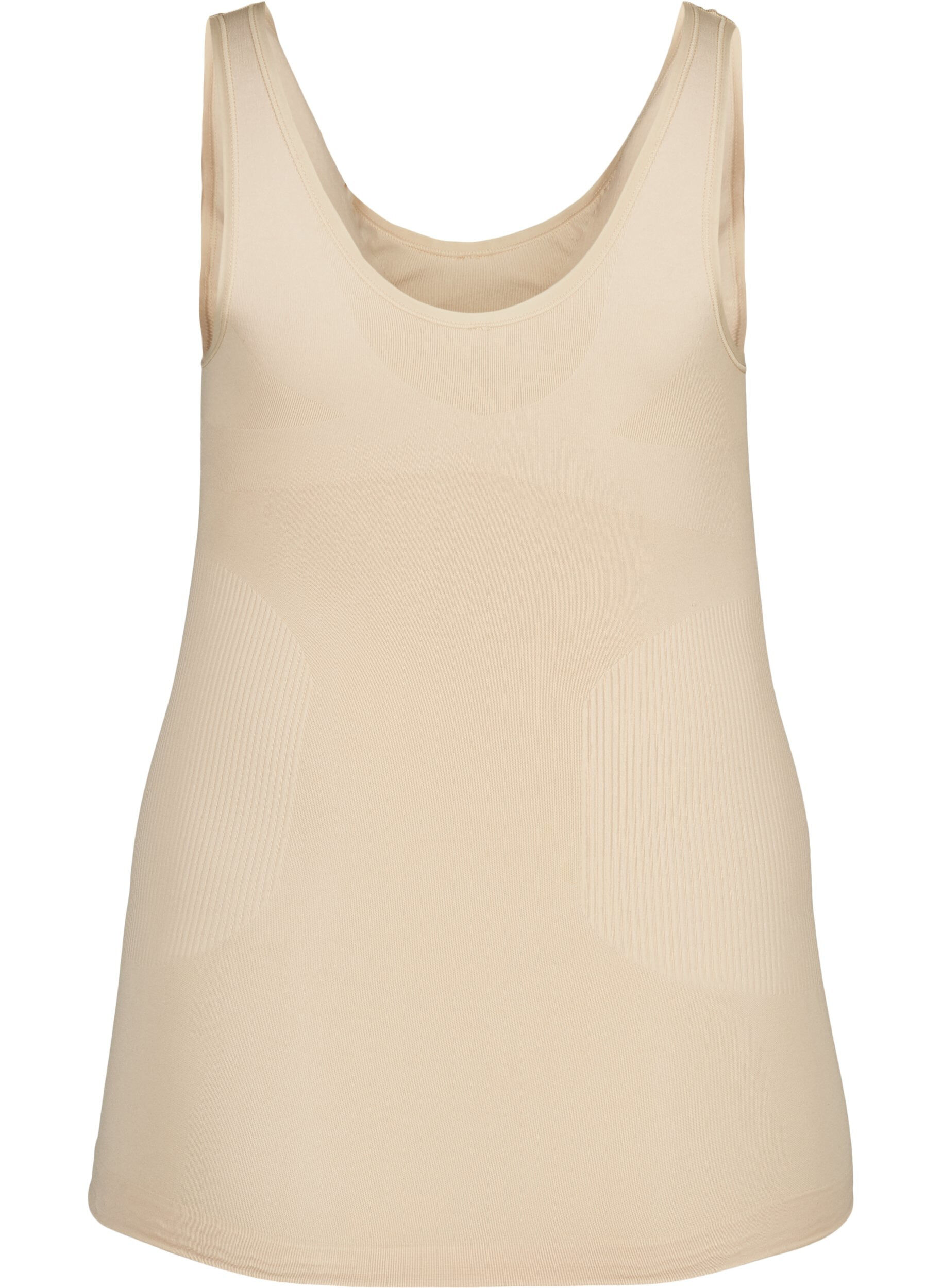 Zizzi Shapeweartopp med breda remmar, Beige, Packshot image number 1