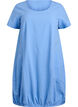 Kort&auml;rmad kl&auml;nning i bomull, Bl&aring;, Packshot image number 0