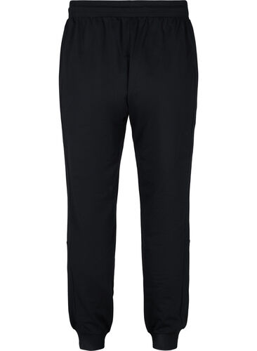 Sweatpants med sportiga detaljer, Black, Packshot image number 1