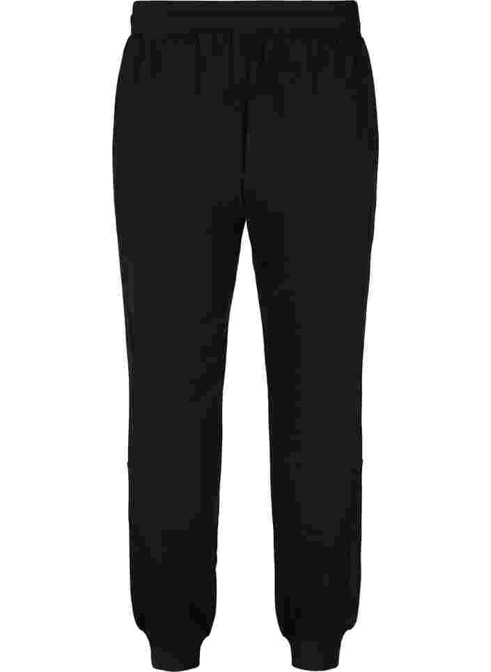 Sweatpants med sportiga detaljer, Black, Packshot image number 1