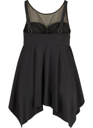 Tankini med kjol och mjuk vaddering, Black, Packshot image number 1