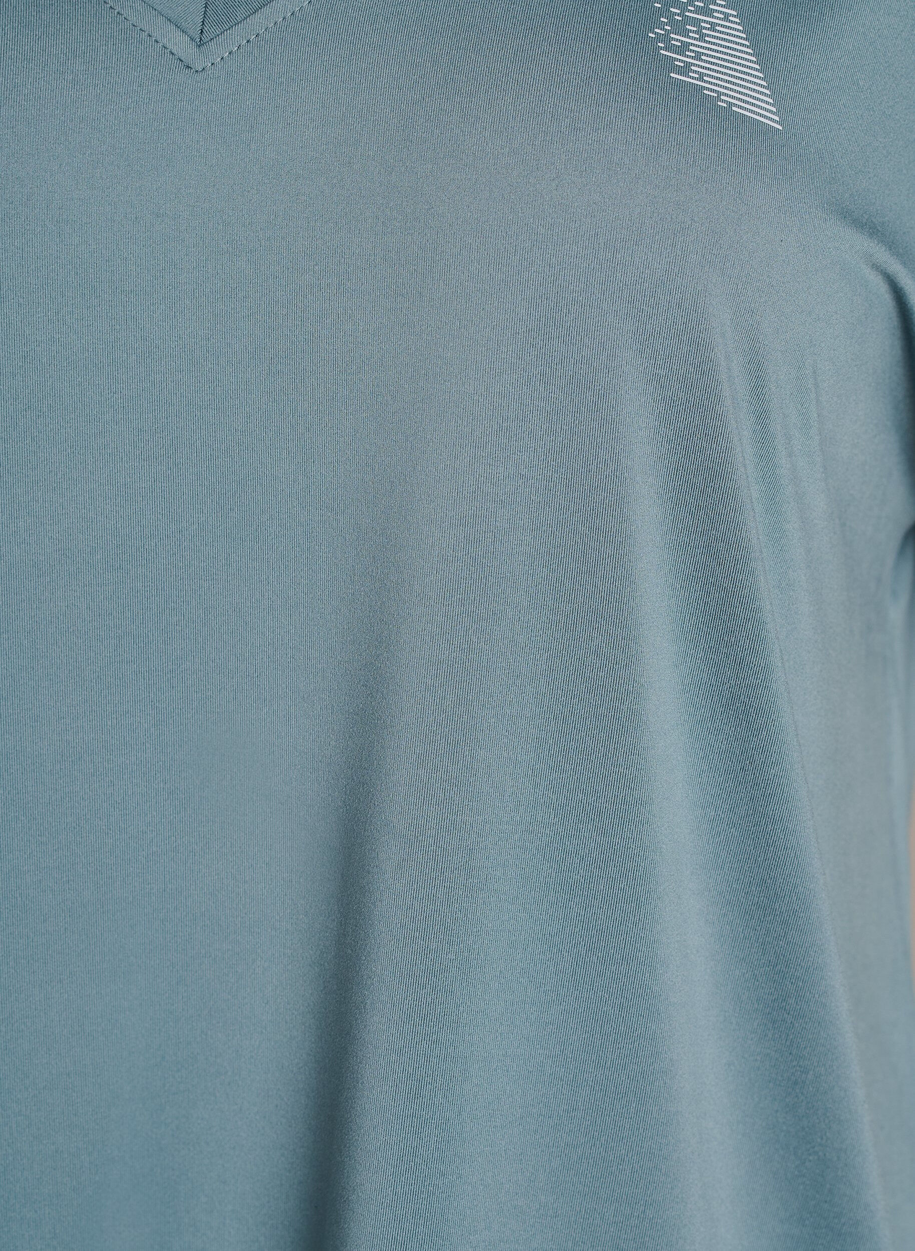 ZizziTr&auml;nings t-shirt med v-ringning och l&ouml;s passform, Bl&aring;, Packshot image number 2