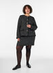 Kort kjol i boucl&eacute;, Svart, Model image number 1