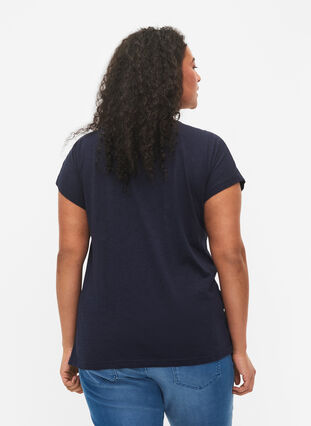 T-shirt i bomull med tryck, Night Sky W. leaf, Model image number 1
