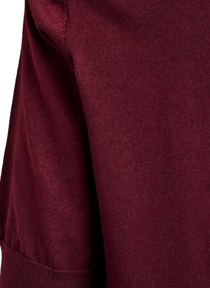 Finstickad blus med korta &auml;rmar, R&ouml;d, Packshot image number 3