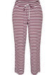 Randiga pyjamasbyxor med h&ouml;g midja och vida ben, R&ouml;d, Packshot image number 0