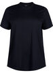 Enkel t-shirt i bomull med rund halsringning, Svart, Packshot image number 0