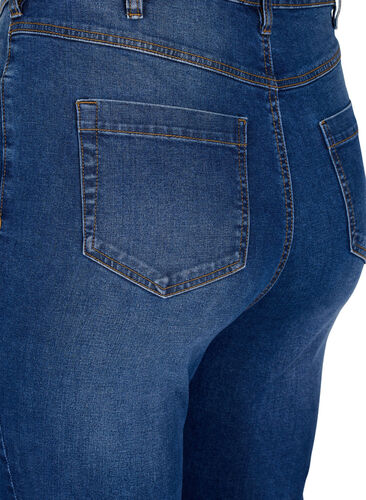 Bea jeans med super slim fit och extra hög midja, Blue denim, Packshot image number 3