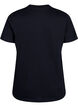 Enkel t-shirt i bomull med rund halsringning, Svart, Packshot image number 1