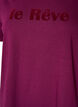 T-shirt i ekologisk bomull med velourtext, Lila, Packshot image number 2