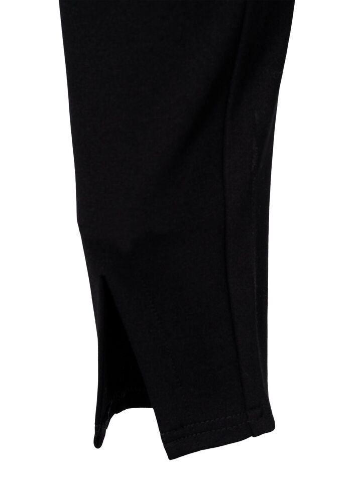 Leggings i viskos med slitsar framtill, Black, Packshot image number 3