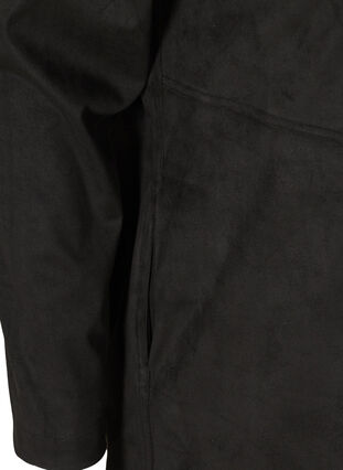 Lång skjorta med rund hals, Black, Packshot image number 3