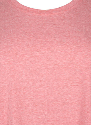 Melerad t-shirt med korta ärmar, Living Coral Mel., Packshot image number 2