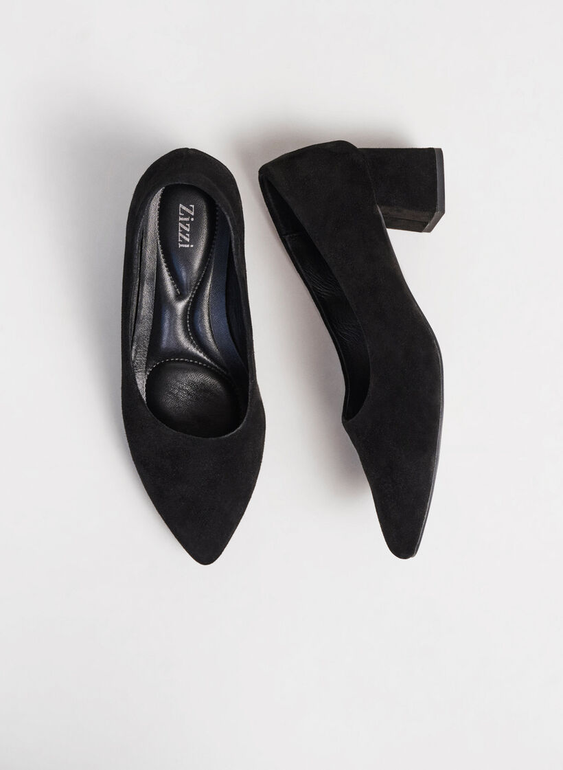 Wide fit - Pumps i mocka, Black, Image image number 0