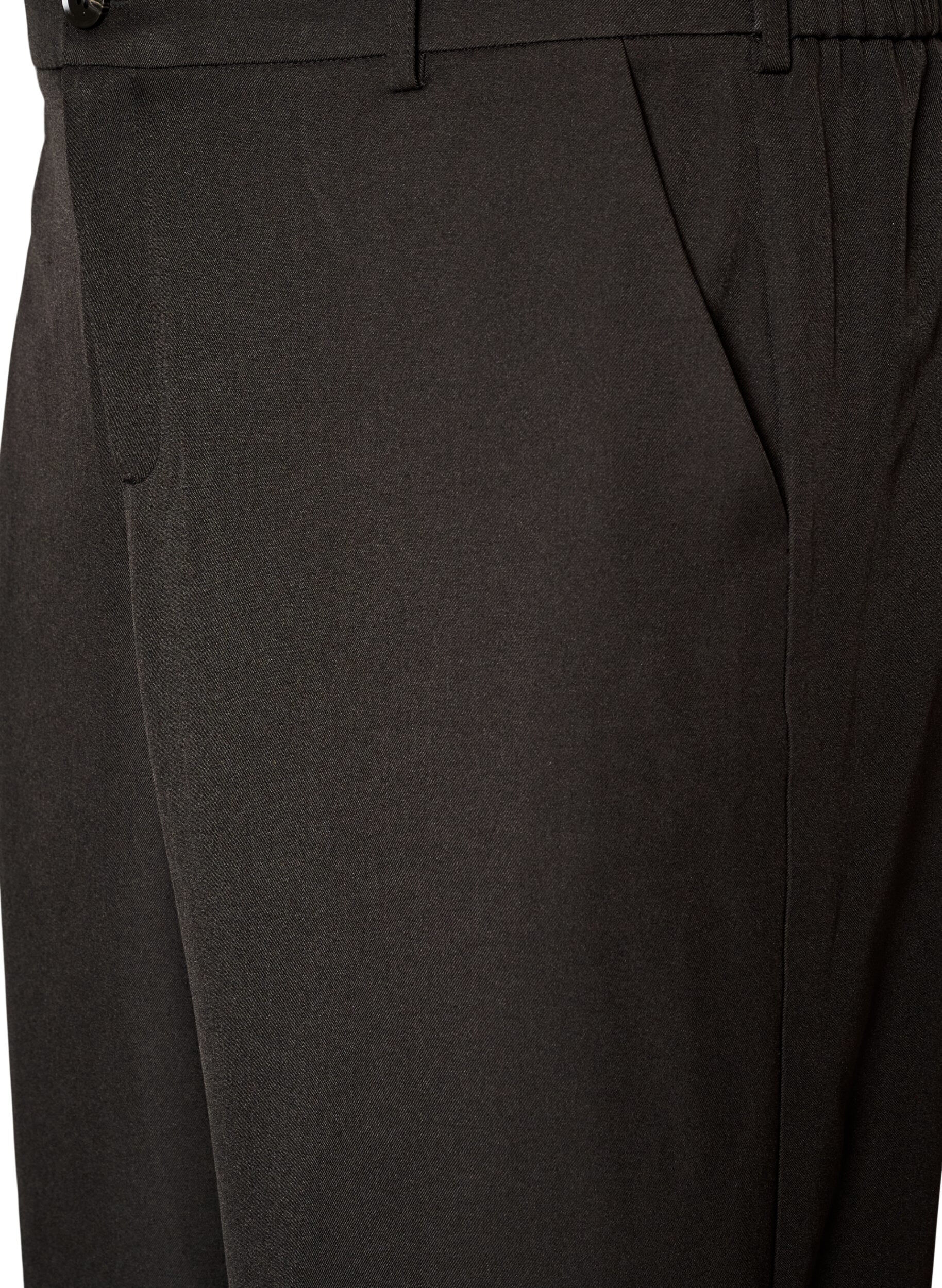 ZizziByxor i barrel fit med h&ouml;g midja, Svart, Packshot image number 2