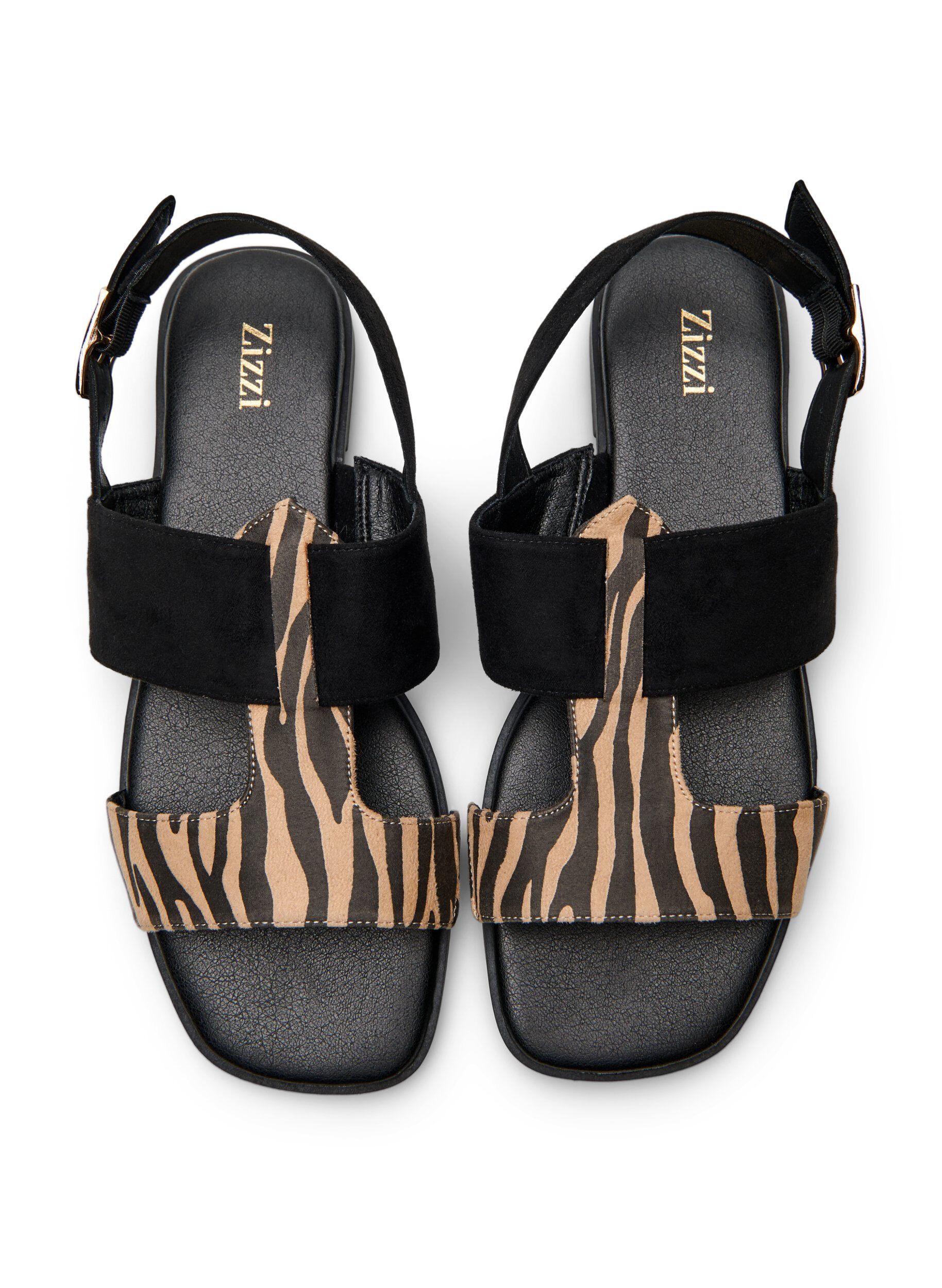 Zizzi Wide fit - Sandaler med breda remmar, Svart, Packshot image number 2