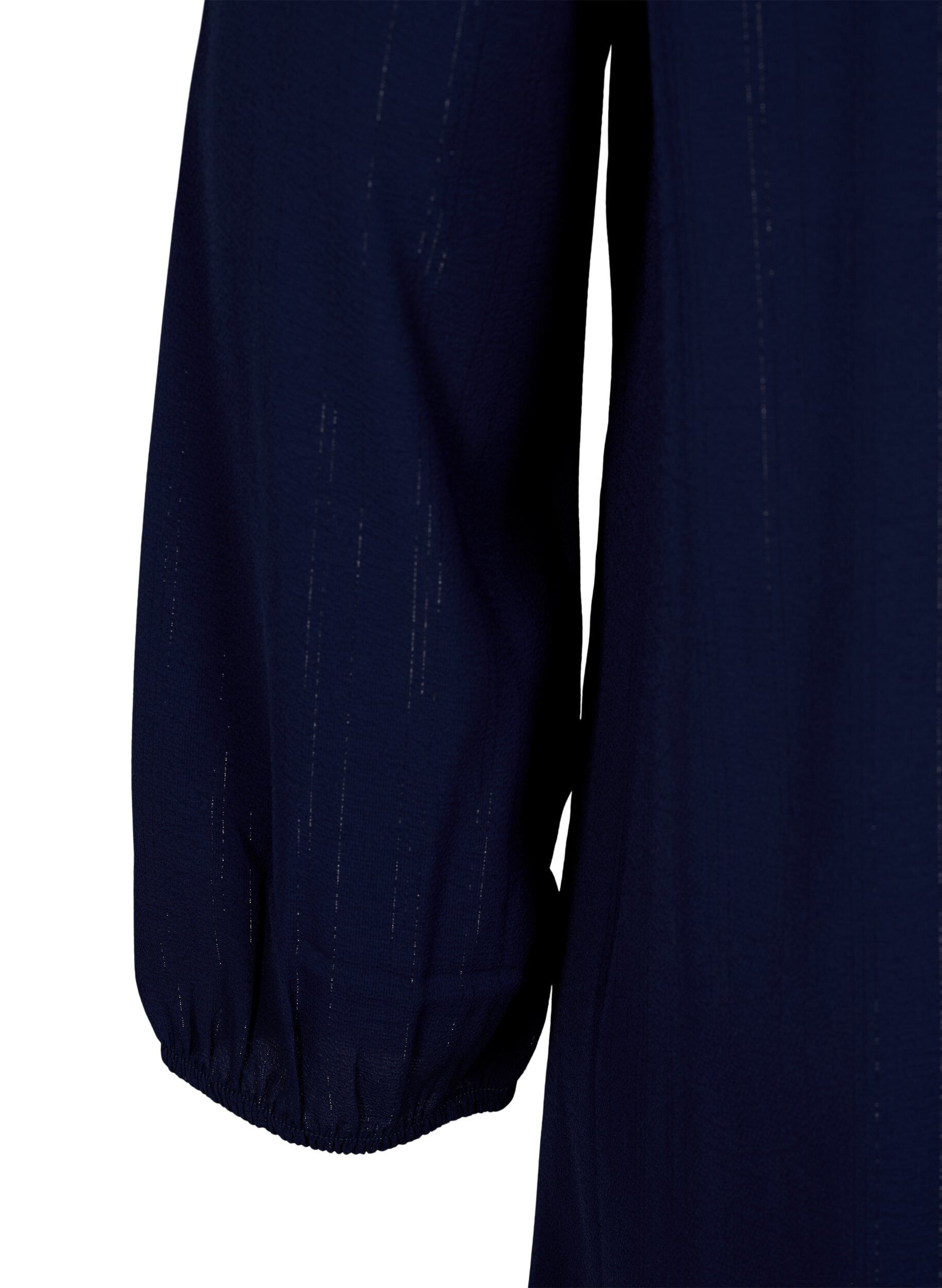 Zizzi Kort kl&auml;nning med volanger och glitter, Bl&aring;, Packshot image number 3