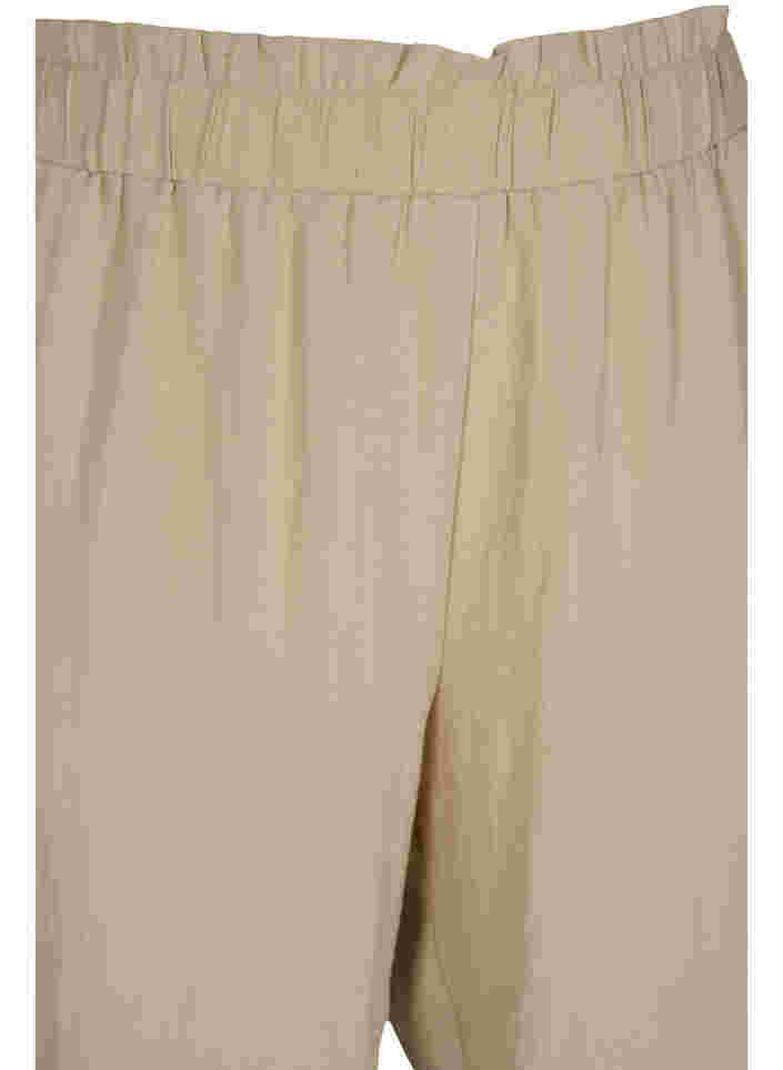 Lösa shorts i viskose, Oxford Tan, Packshot image number 2