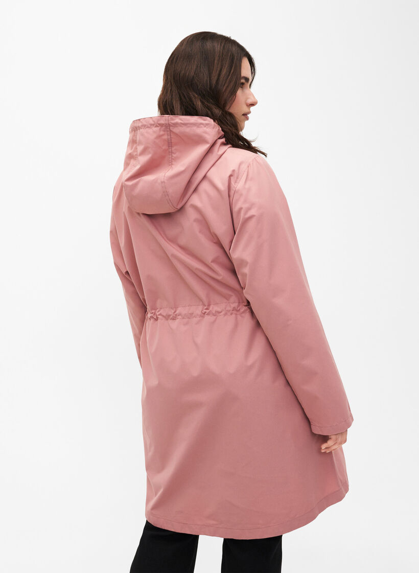 FLASH - Vattenavvisande parka med huva, Ash Rose, Model image number 1