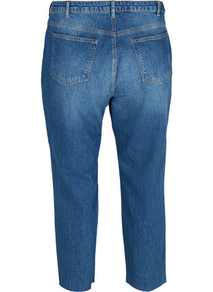 Croppade mom fit Mille jeans med lös passform, Blue Denim 5, Packshot image number 1